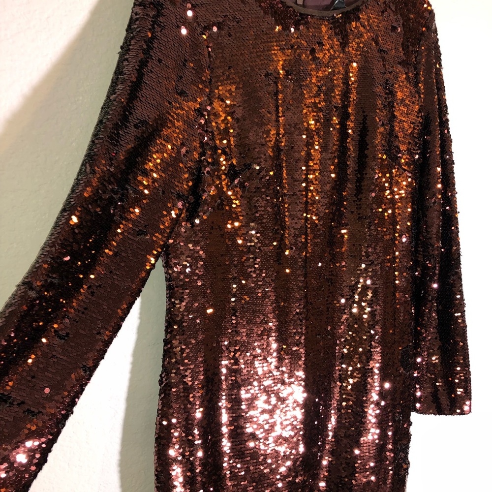 Stunning Chocolate 🍫 Brown Sequin Dress - Picture 2 of 7